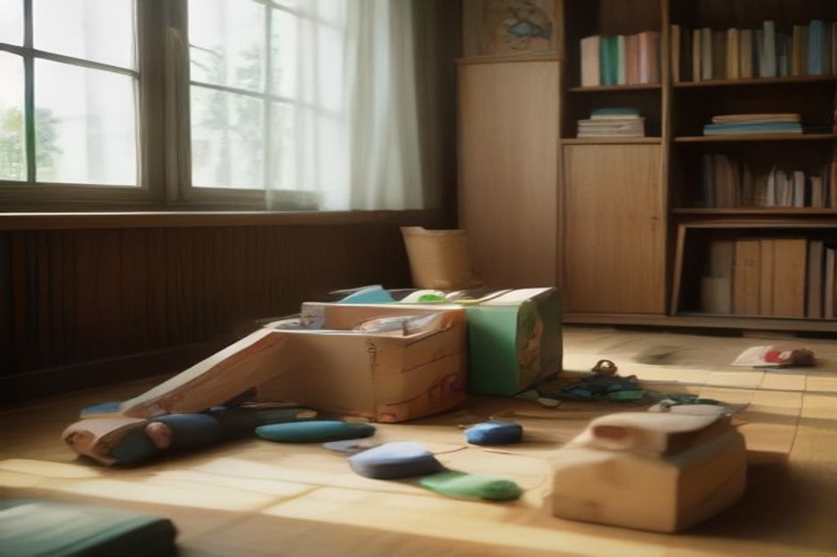 Kinderspielzeug im Wohnzimmer
